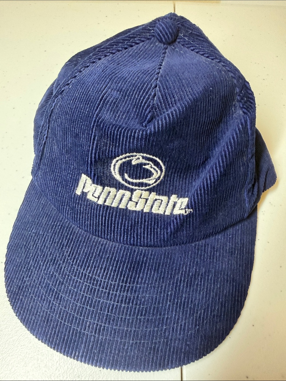Penn State Vintage YuPoong Cotton Corduroy Made in Korea SnapBack Hat